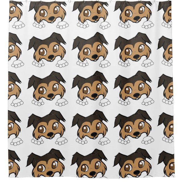 shetland peeking shower curtain (Front)