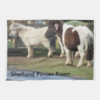 Shetland Ponies Roam Tea Towel