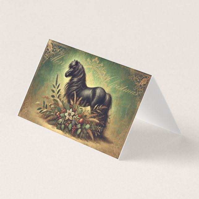 Shetland Pony Christmas Card (Front)