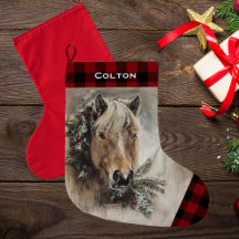 Shetland Pony Christmas Stocking, Horse Holiday