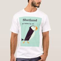 Shetland Puffin Vintage travel poster