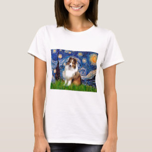 Shetland Sheepdog 4 - Starry Night T-Shirt