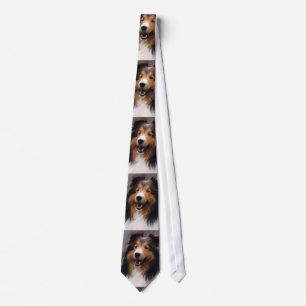 Shetland Sheepdog Art Tie