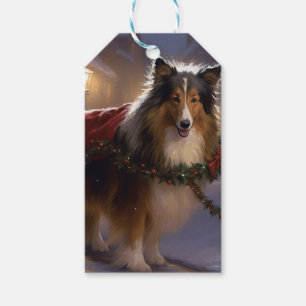 Shetland Sheepdog Christmas Festive Season Gift Tags