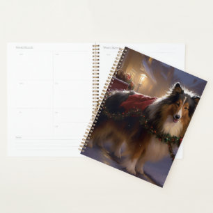 Shetland Sheepdog Christmas Festive Season  Planner