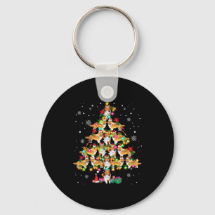Shetland Sheepdog Christmas Tree Funny Sheltie Chr Key Ring