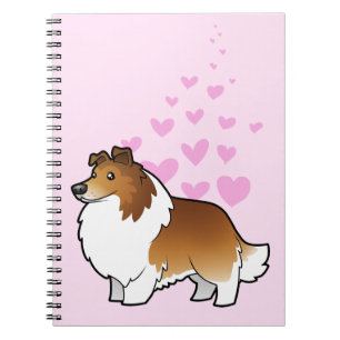 Shetland Sheepdog / Collie Love Spiral Notebook