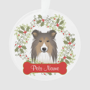 Shetland Sheepdog Customisable Ornament