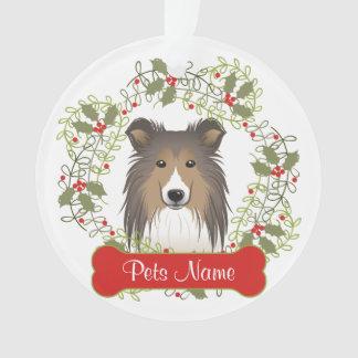 Shetland Sheepdog Customisable Ornament