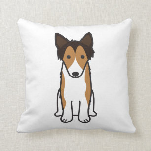 Shetland Sheepdog Dog Cartoon Cushion