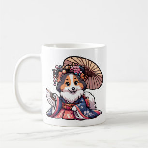 Shetland Sheepdog Dog Kimono Coffee Mug