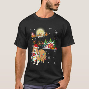 Shetland Sheepdog Dog Light Christmas Reindeer Tre T-Shirt