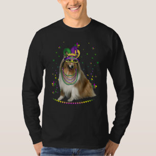 Shetland Sheepdog Dog Lover Cute Mardi Gras Carniv T-Shirt
