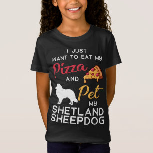 Shetland Sheepdog Dog Pizza lover owner Xmas Birth T-Shirt