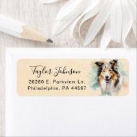 Shetland Sheepdog Dog Return Address Label