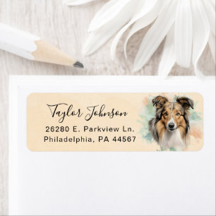 Shetland Sheepdog Dog Return Address Label