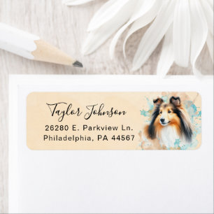 Shetland Sheepdog Dog Return Address Label