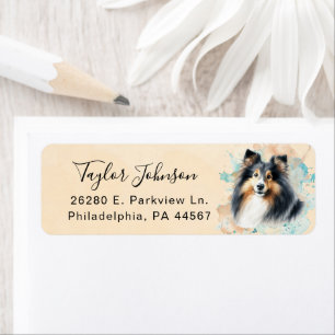 Shetland Sheepdog Dog Return Address Label