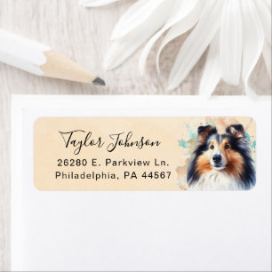 Shetland Sheepdog Dog Return Address Label