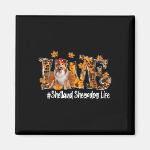 Shetland Sheepdog Dog Turkey Funny Thanksgiving Lo Magnet