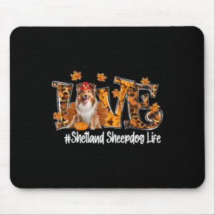 Shetland Sheepdog Dog Turkey Funny Thanksgiving Lo Mouse Pad