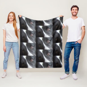 Shetland Sheepdog Eyes Fleece Blanket