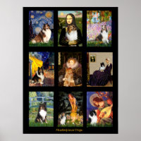 Shetland Sheepdog Famous Art Composite
