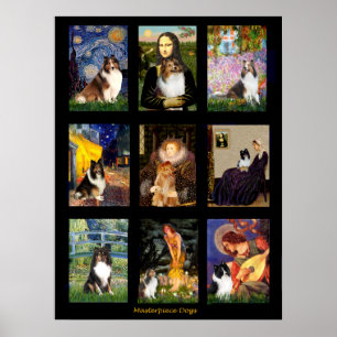 Shetland Sheepdog Famous Art Composite Poster