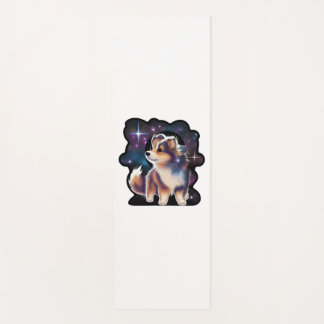 Shetland sheepdog galaxy yoga mat