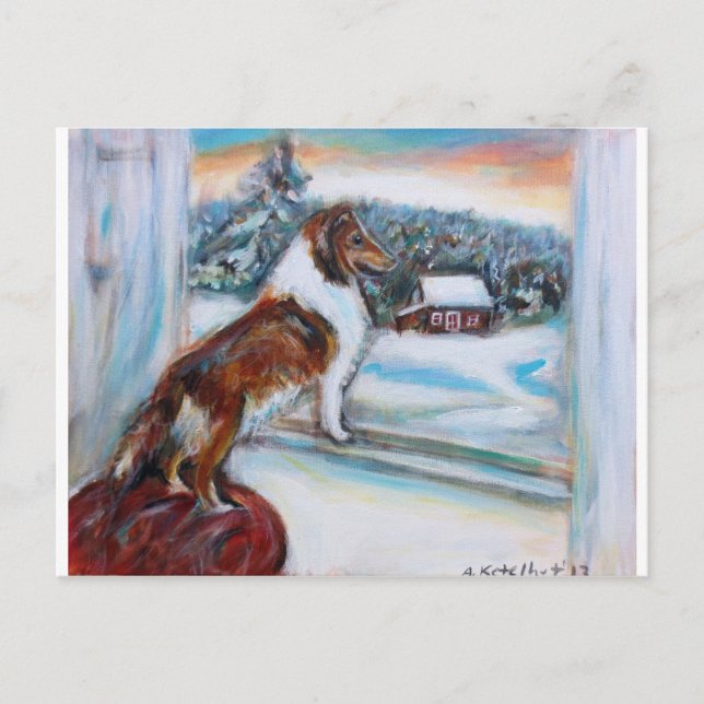 Shetland Sheepdog Holiday Christmas Card (Front)