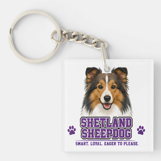 🐾 Shetland Sheepdog 🐾 Key Ring (Front)