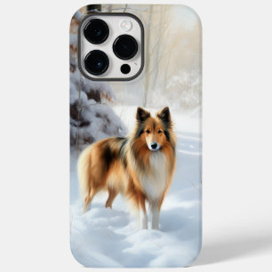 Shetland Sheepdog Let It Snow Christmas Case-Mate iPhone 14 Pro Max Case