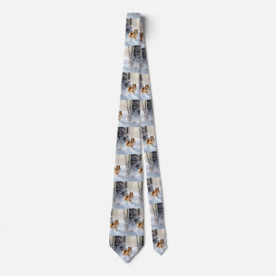 Shetland Sheepdog Let It Snow Christmas Tie