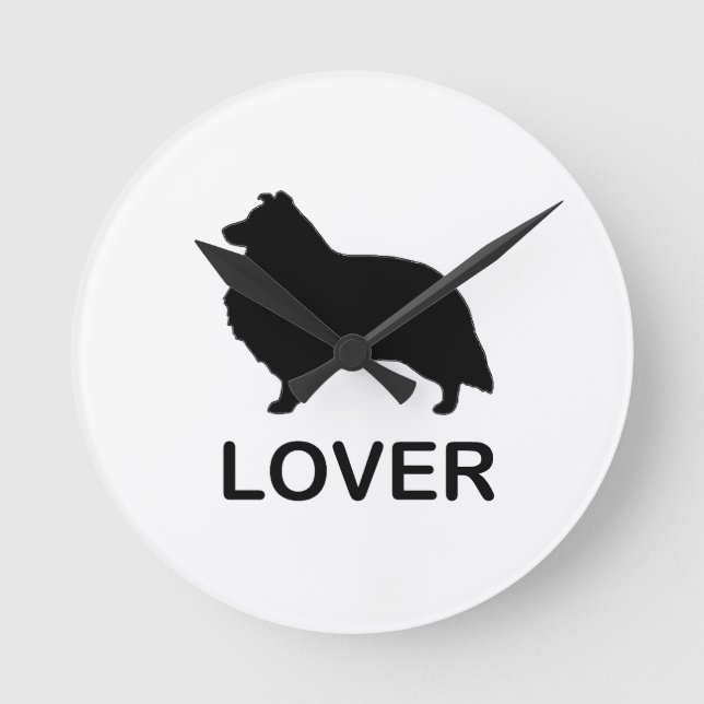 Shetland Sheepdog Lover Round Clock (Front)