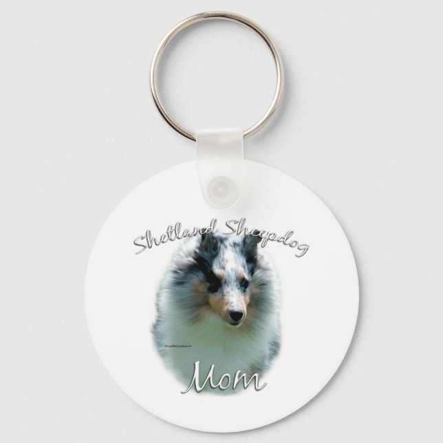 Shetland Sheepdog (merle) Mum 2 Key Ring (Front)