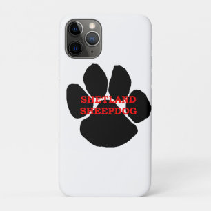 Shetland Sheepdog Name Paw Case-Mate iPhone Case