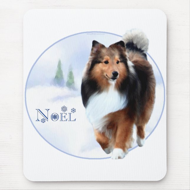 Shetland Sheepdog Noel Mouse Pad (Front)