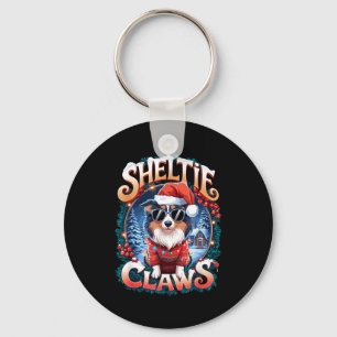 Shetland Sheepdog Owner Costume Sheltie Claws Chri Key Ring