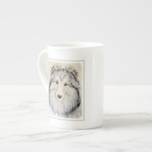 Shetland Sheepdog Painting - Cute Original Dog Art Bone China Mug