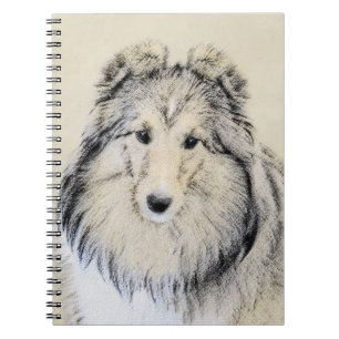 Shetland Sheepdog Painting - Cute Original Dog Art Notebook