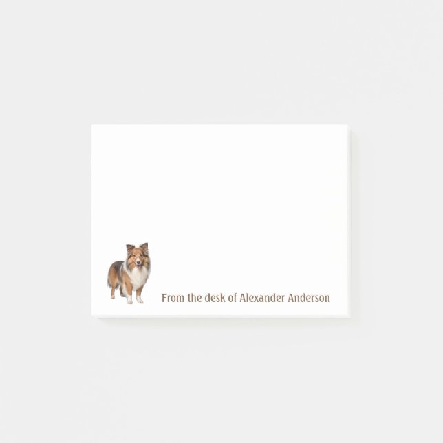 Shetland Sheepdog Personalise Notes (Front)