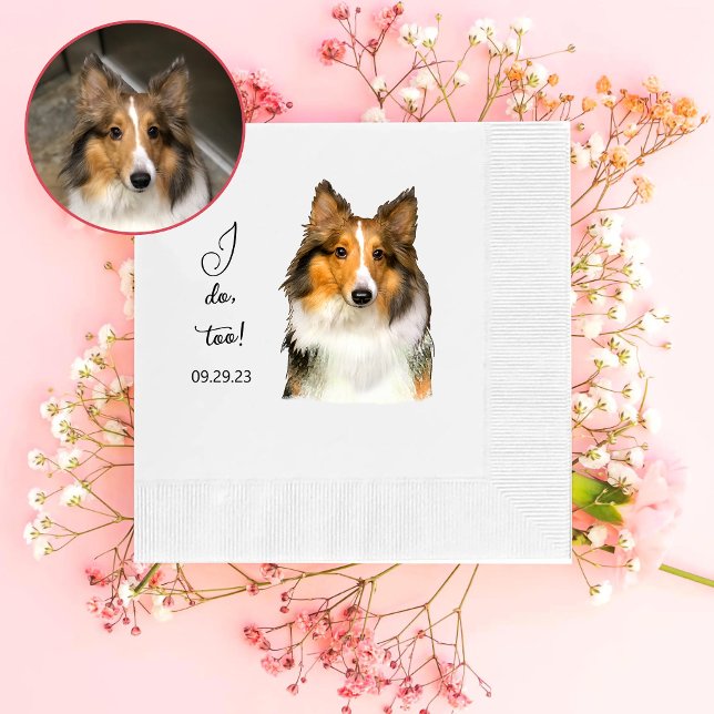 Shetland Sheepdog Personalised I Do Too Napkin (Creator Uploaded)