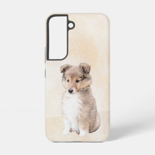 Shetland Sheepdog Puppy Painting Original Dog Art Samsung Galaxy Case