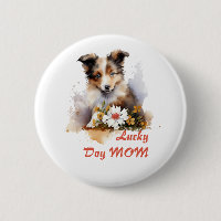 Shetland Sheepdog Puppy Pet Watercolor Flower