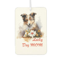 Shetland Sheepdog Puppy Pet Watercolor Flower
