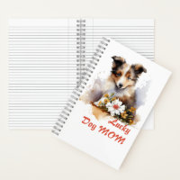 Shetland Sheepdog Puppy Pet Watercolor Flower