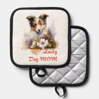 Shetland Sheepdog Puppy Pet Watercolor Flower