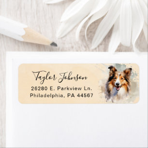 Shetland Sheepdog Return Address Label