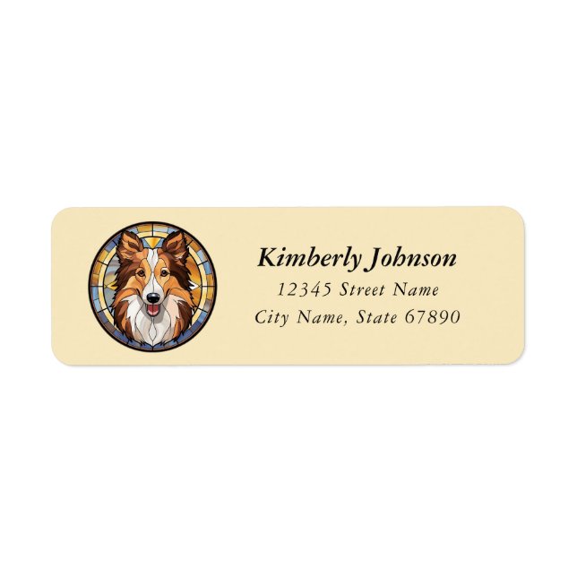 Shetland Sheepdog Return Address Labels (Front)