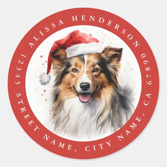 Shetland Sheepdog Round Stickers (Front)